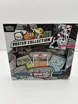 Pokemon TCG: Black Bolt & White Flare Unova Poster Collection New - Image 1