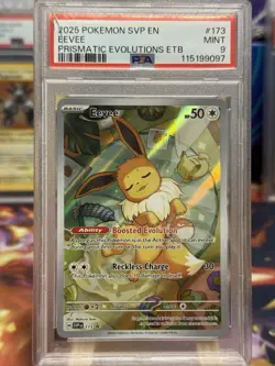 2025 POKEMON SVP EN-SV BLACK STAR PROMO #173 EEVEE PSA 9 - Image 1