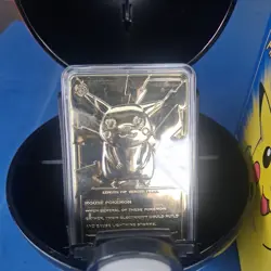 1999 Burger King Pokemon 23K Gold-Plated PIKACHU Trading Card w/ Box - Image 2