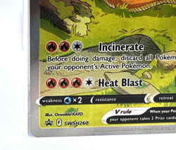 Pokemon TCG Charizard Full Art v SWSH260 Black Star Promos Holo Card NM Clean - Image 4