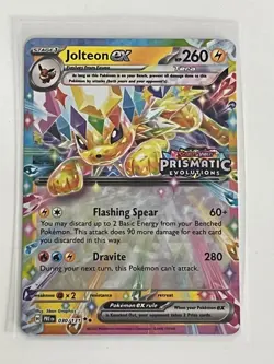 Pokemon TCG Jolteon EX 030/131 Prismatic Evolutions Stamped Promo Card mint - Image 1