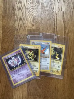 1999 Pokemon First Movie Set x4 Vintage LP WB Black Star Promo Cards - Image 1