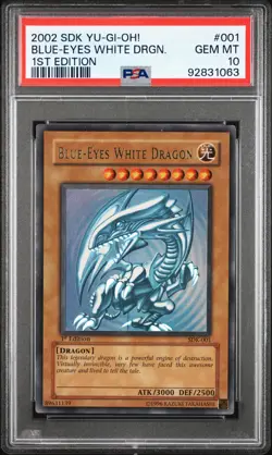 PSA 10 Blue-Eyes White Dragon SDK-001 Ultra Rare 1st Edition FOIL LINE YUGIOH - Image 1
