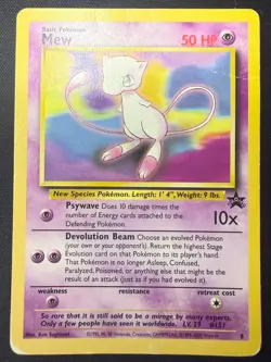 Mew 8 Promo | Vintage 1991 Pokemon TCG Card | HP Crease - Image 1
