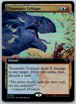 Traumatic Critique (Extended Art) Foil Secrets of Strixhaven 358 NM MTG Card - Image 1