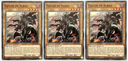 3 x SDAZ-EN004 Fallen of Albaz - Common 1st Edition Near Mint YuGiOh Cards - Image 1