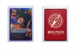 One Piece TCG Monkey D. Luffy OP05-060 Leader Card Holo NM/Mint + Toploader - Image 1
