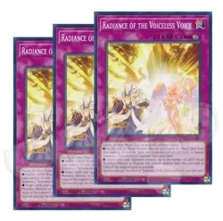 Yugioh Radiance of the Voiceless Voice x 3 - 1st Edition NM - Plus Free Holo - Image 1