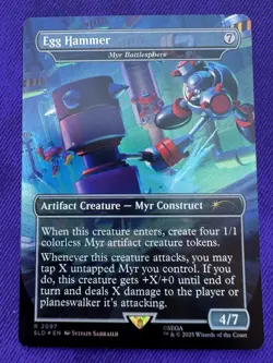 Egg Hammer Myr Battlesphere #2097 MTG Secret Lair Sonic the Hedgehog FOIL! - Image 1