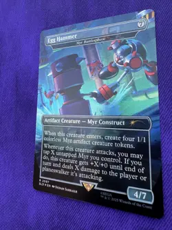 Egg Hammer Myr Battlesphere #2097 MTG Secret Lair Sonic the Hedgehog FOIL! - Image 3
