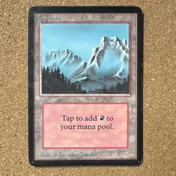 Mountain, Alpha, Land, Magic the Gathering, Douglas Shuler - Image 1