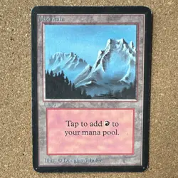 Mountain (A), Land, Alpha Edition, Magic the Gathering, Douglas Shuler - Image 1