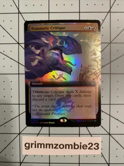 Foil Traumatic Critique (Extended Art) R Secrets of Strixhaven 358 NM - Image 1