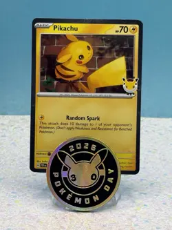 Pokemon TCG Pokemon Day 2026 Pikachu Card And Coin 051/162 - Image 1