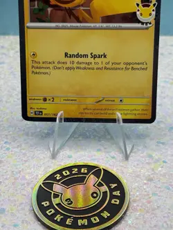 Pokemon TCG Pokemon Day 2026 Pikachu Card And Coin 051/162 - Image 3
