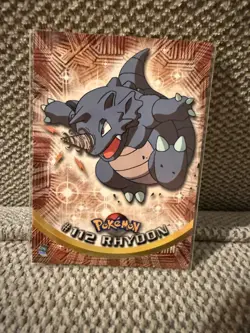 Topps Pokemon Rhydon #112 TV Animation Edition Non Holo Blue Logo 2000 - Image 1