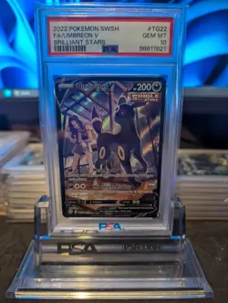 2022 Pokemon SWSH Brilliant Stars #TG22 FA/ Umbreon V PSA 10 GEM MINT - Image 1