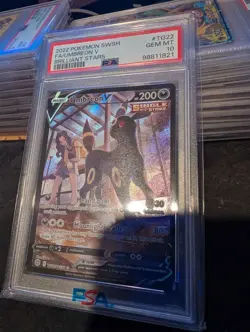 2022 Pokemon SWSH Brilliant Stars #TG22 FA/ Umbreon V PSA 10 GEM MINT - Image 3