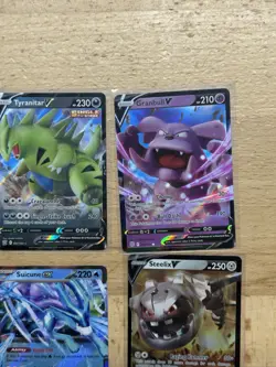 V Ex Vstar GX Lot Pokemon Nm-lp Mewtwo Tyranitar Steelix Suicune Raichu 12 - Image 3