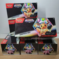 Lot Of 6 EMPTY Pokemon Prismatic Evolutions Surprise Box w/ Dividers NO CARDS - Image 1