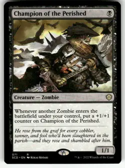 CHAMPION OF THE PERISHED #71 MTG STARTER COMMANDER DECKS RARE - Image 1