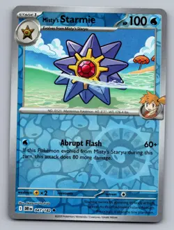 MISTY'S STARMIE 047/182 UNCOMMON DESTINED RIVALS POKEMON REVERSE HOLO NM - Image 1