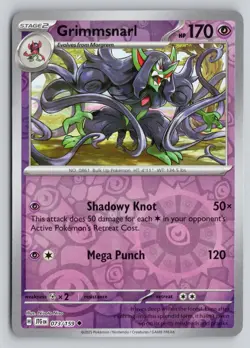 GRIMMSNARL 073/159 UNCOMMON JOURNEY TOGETHER POKEMON REVERSE HOLO NM - Image 1