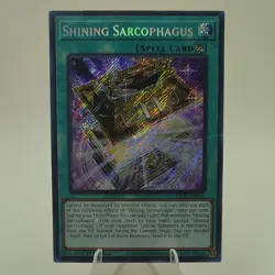 Yugioh Shining Sarcophagus LEDE-EN051 Secret Rare 1st Edition LP - Image 1