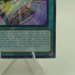 Yugioh Shining Sarcophagus LEDE-EN051 Secret Rare 1st Edition LP - Image 3