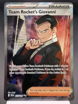 Team Rocket’s Giovanni 225/182 - Full Art - Destined Rivals Pokemon Card ERROR - Image 1