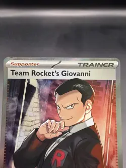 Team Rocket’s Giovanni 225/182 - Full Art - Destined Rivals Pokemon Card ERROR - Image 2