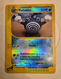Poliwhirl Reverse Holo 89/165 Expedition Base Set Yuka Morii Pokemon Card LP - Image 1