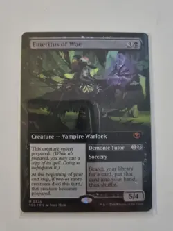 Emeritus of Woe (Extended Art) [Secrets of Strixhaven] Foil Near Mint - Image 1