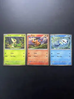 Pokemon Black White Holo Promo Snivy 001/086 Tepig 011/076 Oshawott 021/086 - Image 1
