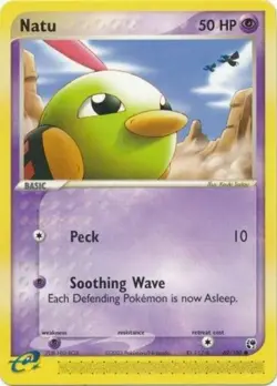 Natu - 69/100 - Common LP, English Pokemon EX Sandstorm - Image 1