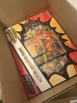 Pokemon TCG Mega Evolution Ascended Heroes Mega Emboar EX Box case of 6 - Image 1