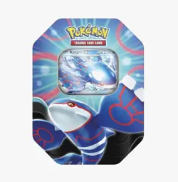 Pokemon TCG Kyogre Tin azure legends 4 pack tin - Image 1