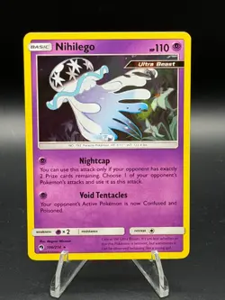 Nihilego 106/214 Holo Rare Pokemon 2018 Lost Thunder - LP - Image 1