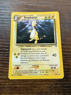 Ampharos 1/111 Neo Genesis Unlimited WOTC Holo Pokemon TCG - Image 2