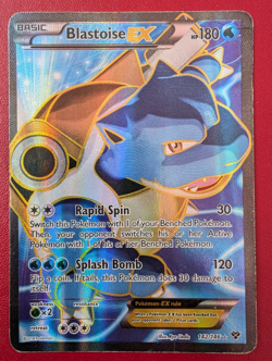 Blastoise EX 142/146 XY Base Set Full Art Pokemon Card Played Condition - Image 1