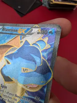 Blastoise EX 142/146 XY Base Set Full Art Pokemon Card Played Condition - Image 5