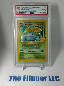 2021 POKEMON CELEBRATIONS CLASSIC COLLECTION #15 VENUSAUR-HOLO PSA 10 - Image 1