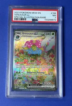 2023 Pokemon MEW EN Venusaur ex Special Illustration Rare #198 PSA 7 NM - Image 1