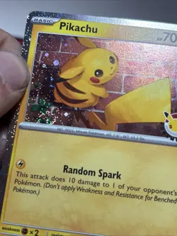 Pikachu 051 /162 Stamped 2026 Pokemon Day 30th Anniversary Promo Cosmos w/ SWIRL - Image 2