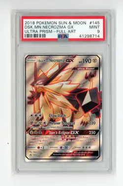 Dusk Mane Necrozma GX 145/156 S&M Ultra Prism Holo Pokemon PSA 9 MINT - Image 1