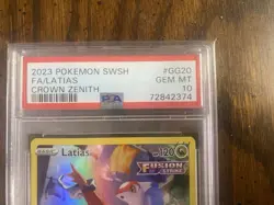 Pokemon Latias GG20 Full Art Crown Zenith PSA 10 - Image 2