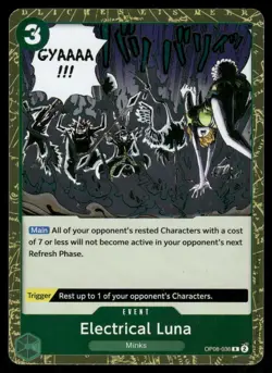 ELECTRICAL LUNA OP08-036 RARE TWO LEGENDS ONE PIECE FOIL NM - Image 2