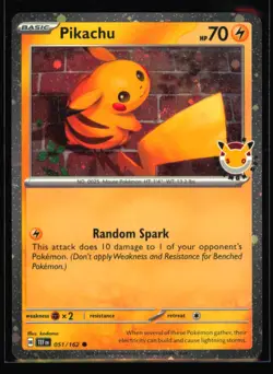 Pikachu (Pokemon Day 2026) Common Miscellaneous Cards & Products 051/162 NM SWRL - Image 1