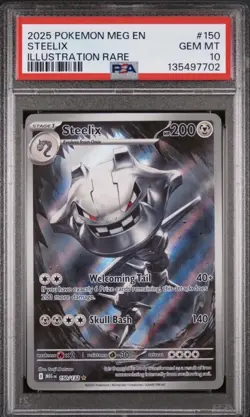 Pokemon TCG Mega Evolution Steelix IR 150/132 Card PSA 10 Gem Mint - Image 1