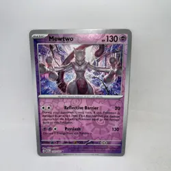 Mewtwo 150/165 Rare 151 Pokemon Reverse Holo Lightly Played - Image 1